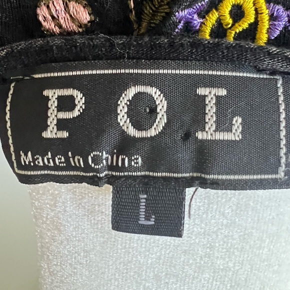 POL Black Camisole with White Fringe - Picture 3 of 3